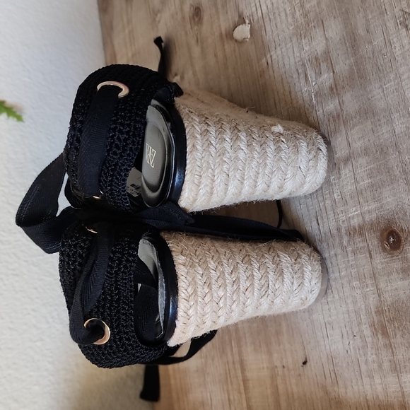 ZARA Espadrilles Lace Up Wedges - Picture 6 of 7